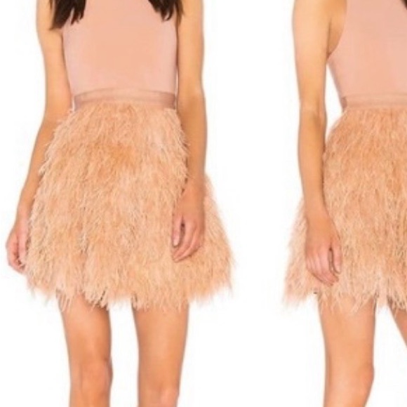 Alice + Olivia Pink Feather Dress